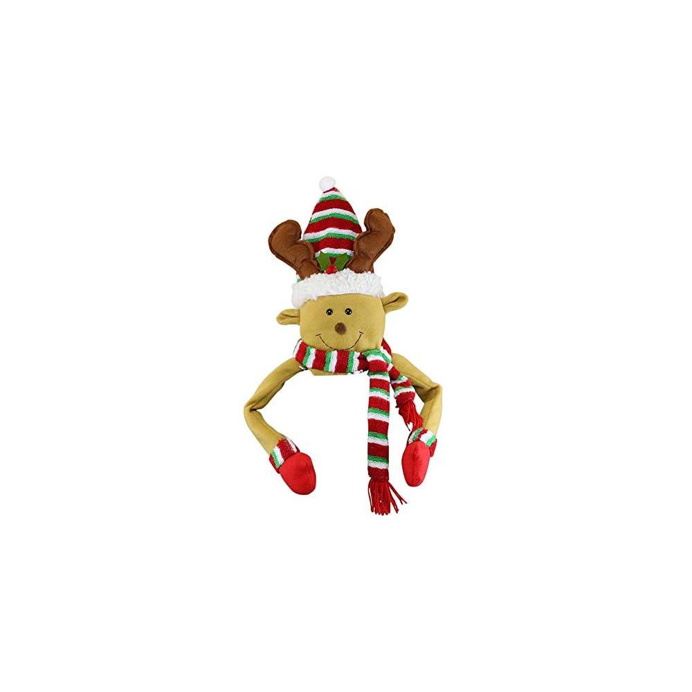 winemana Christmas Tree Top, Reindeer Christmas Tree Hugger, Hollow Christmas Tree Topper Decoration, Christmas Party Supplies (Yellow)