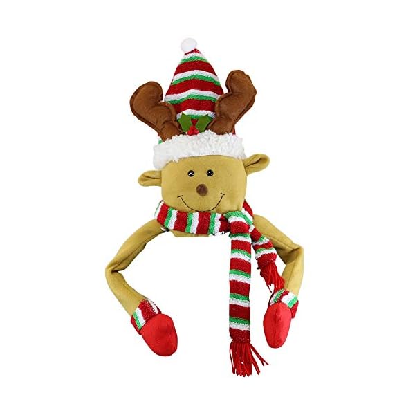 winemana Christmas Tree Top, Reindeer Christmas Tree Hugger, Hollow Christmas Tree Topper Decoration, Christmas Party Supplies (Yellow)