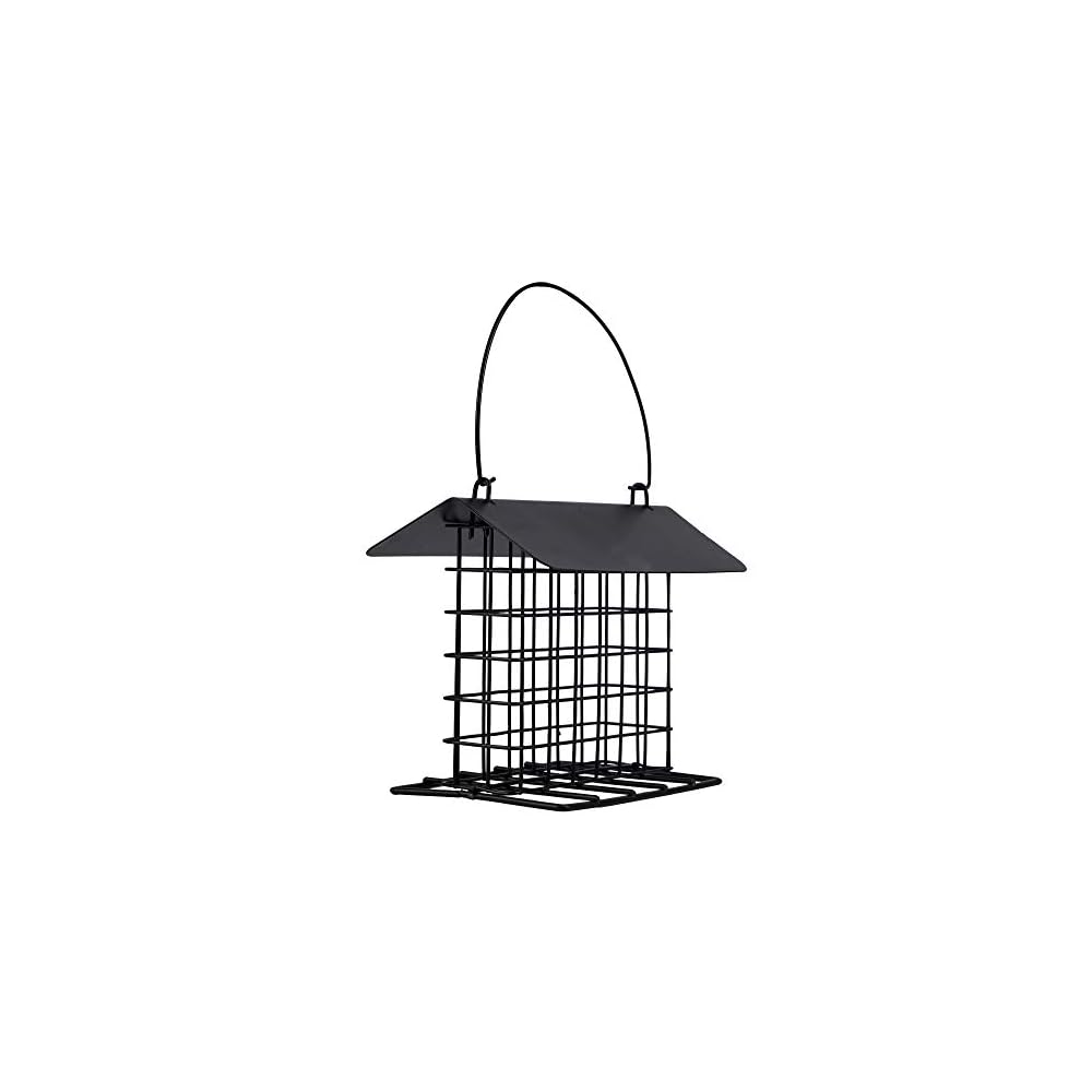 winemana Bird Suet Feeders for Outside Hanging, Squirrel Proof Suet Feeder with Metal Roof, Double Capacity Wild Bird Outdoor Feeder, Use with Suet Cakes, Seed Cakes