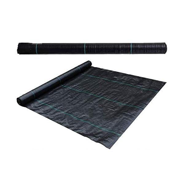 winemana 5 Ounce Weed Barrier Control Fabric Ground Cover Membrane, Professional Woven and Non-Woven Landscape Blocking Fabric, Eco-Friendly Blocker Fabric (3 FT x 100 FT)