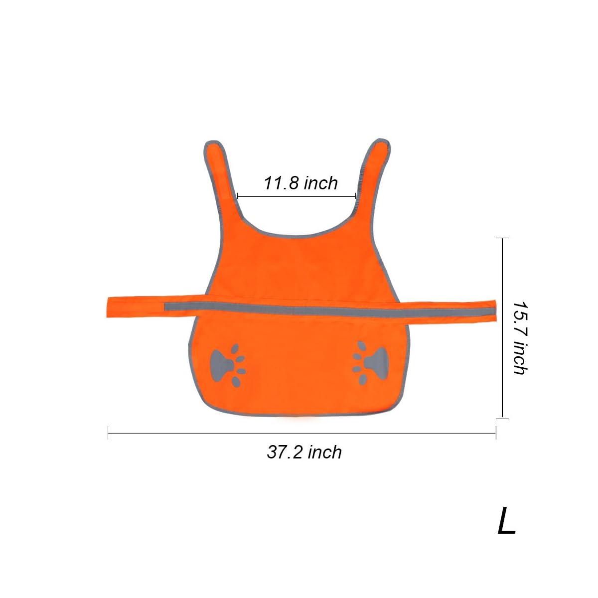 Maggift Dog Reflective Vest,Pet Safety Vest Orange (L) - imagen de detalle 2