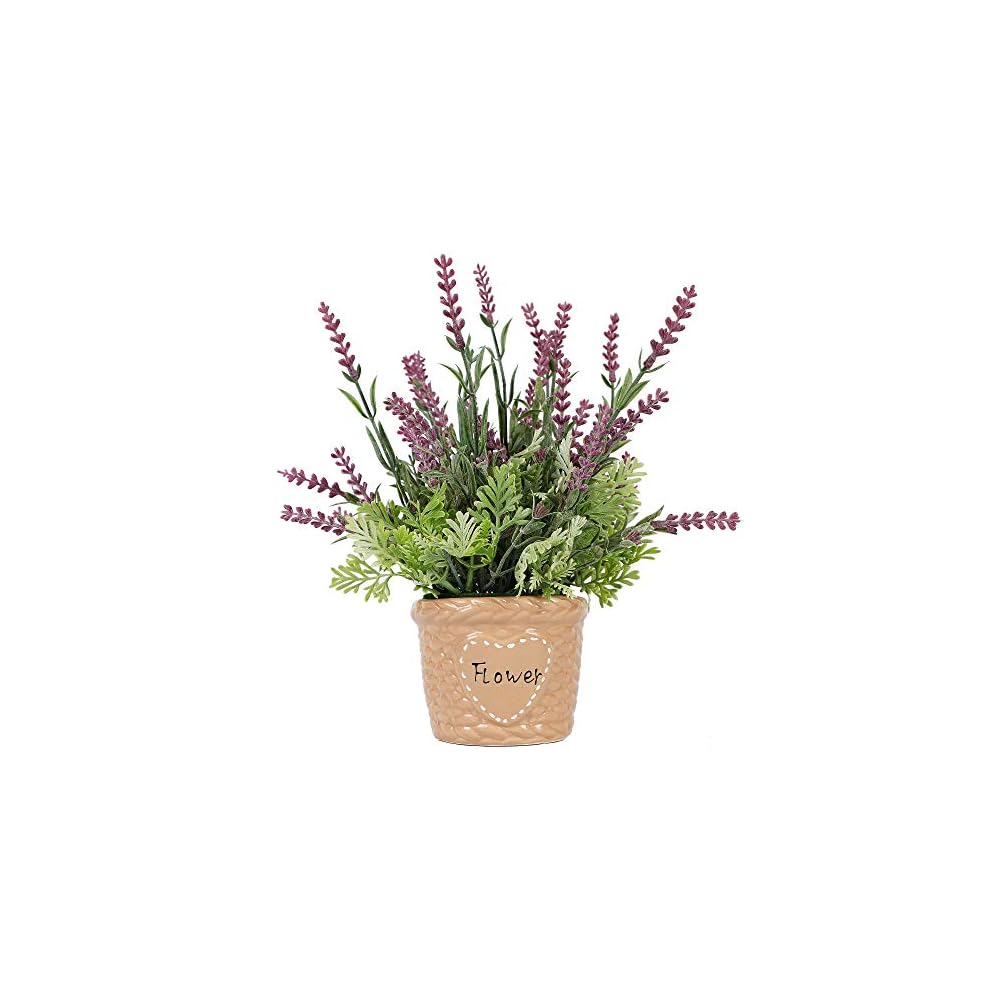 winemana Artificial Lavender Potted Plants, 12 X 3 X 3 in, Faux Flower Modern Farmhouse Decor, Country Decor, Durable for Home, Bathroom, Coffe Table, Lavender Room, Indoor Outdoor