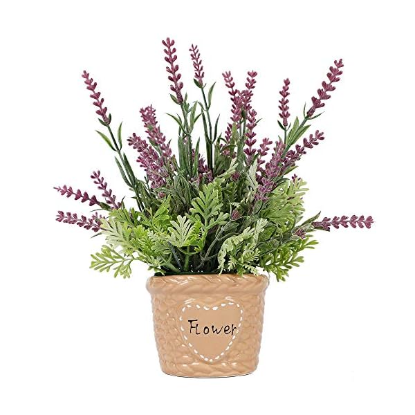 winemana Artificial Lavender Potted Plants, 12 X 3 X 3 in, Faux Flower Modern Farmhouse Decor, Country Decor, Durable for Home, Bathroom, Coffe Table, Lavender Room, Indoor Outdoor