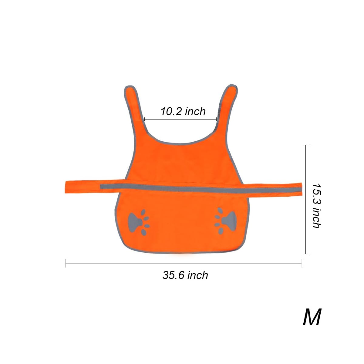 Maggift Dog Reflective Vest,Pet Safety Vest Orange (M) - imagem de detalhe 2
