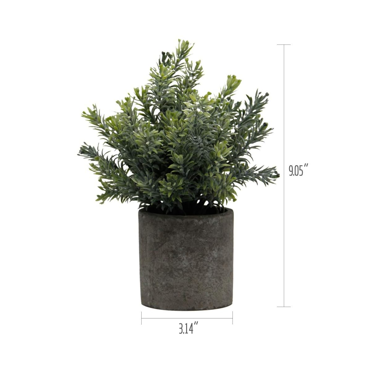 Zcaukya Small Potted Artificial Plants, Artificial Eucalyptus Plants Fake Rosemary 9.5" Plastic Greenery Plants for Home Office Garden Decor, Indoor & Outdoor, Set of 3 - imagen de detalle 1