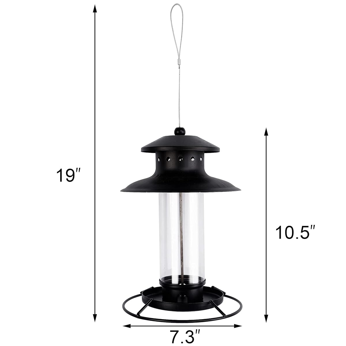 winemana Hanging Wild Bird Feeder, 1.2 lb Metal Shaped with Roof Outside Decoration, Perfect for Attracting Birds on Garden Yard - imagem de detalhe 2