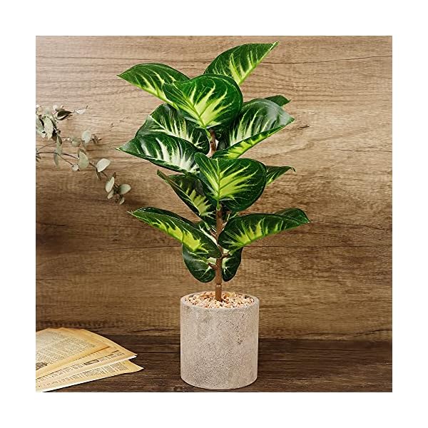 winemana Artificial Palm Plants 17" Large Faux Turtle Leaf in Pots, Fake Tropical Monstera Imitation Greenery for Home Kitchen Party Flowers Arrangement Indoor Decorations