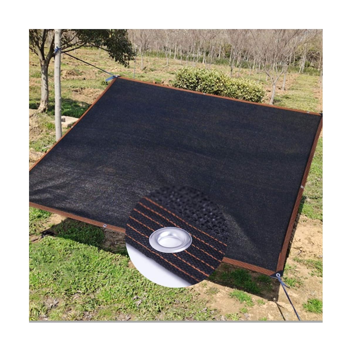 winemana 90% Shade Cloth, Dog Kennel Shade Cover, 6 x 8 FT Sturdy Durable Sunblock Shade Mesh Tarp with Grommets for Patio Plants Greenhouse Chicken Coop Porch - imagem de detalhe 4