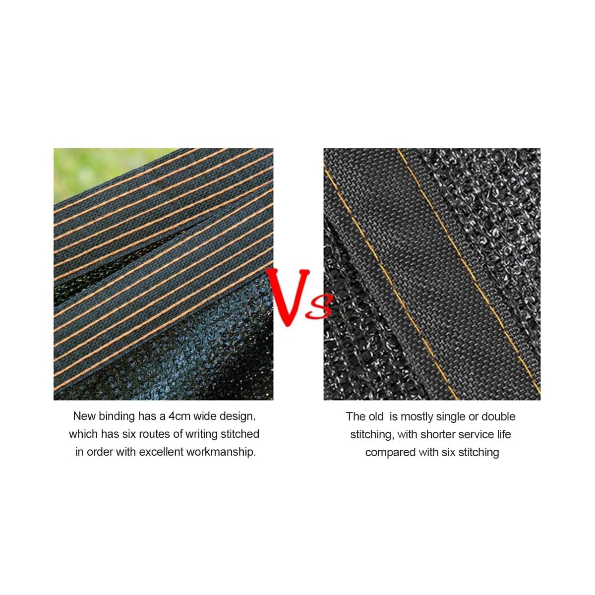 winemana 70% Black Shade Cloth, 8 x 12 FT Durable Mesh Tarp with Grommets, Resistant Garden Sun Shade Netting with Taped Edge for Plant Cover, Greenhouse, Patio, Tomatoes, Chicken Coop, Barn Kennel - imagen de detalle 2