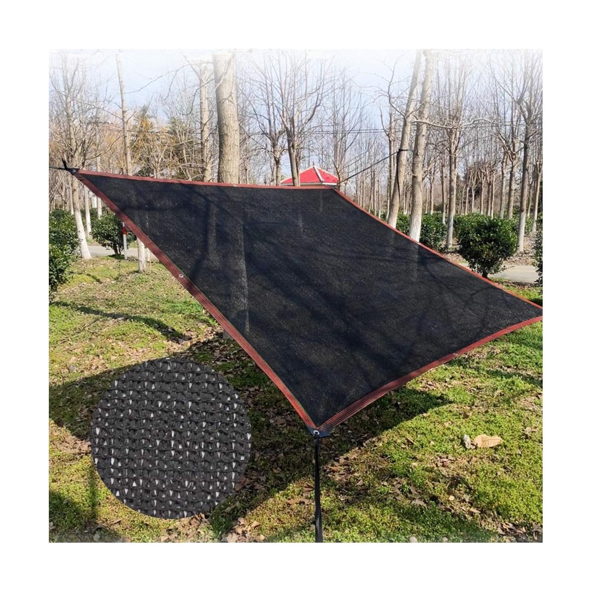 winemana 90% Black Shade Cloth, Edge with Buttonhole, Resistant Garden Shade Cloth for Plants Greenhouse Swimming Pool (6 FT x 12 FT) - imagem de detalhe 6