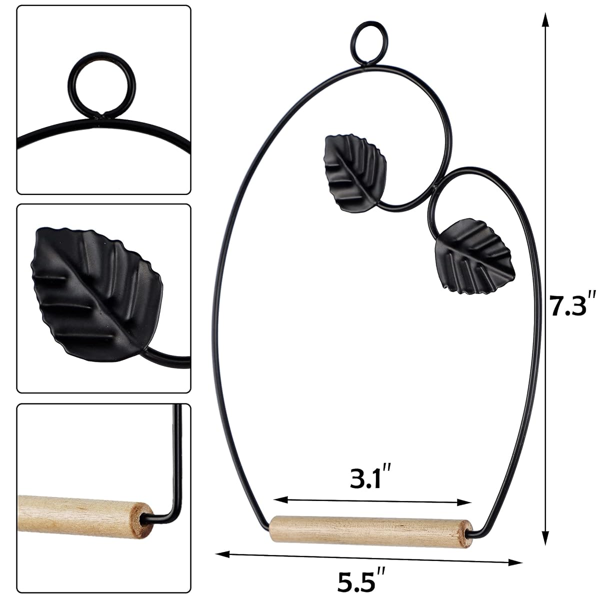 winemana Set of 3 Hummingbird Swings, Rust Resistant Metal Frame, Wooden Dowel, Attach to Bird Feeders, Perfect for Hanging Indoor Office Outdoor Trunk Lawn Patio Garden - imagem de detalhe 2