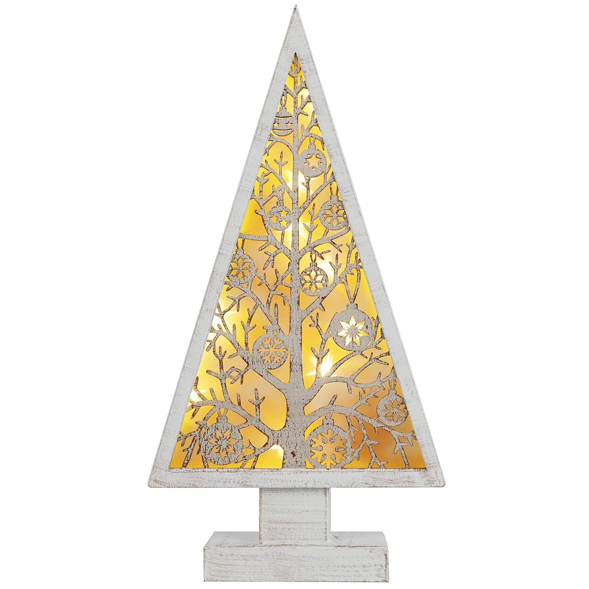 DR.DUDU Christmas Table Decorations, Christmas Tree with Hollow Star Lights Ornament, 16" x 8" Xmas Lighted Metal Tabletop Centerpiece Holiday Decor for Indoor Home Kitchen Room Office - imagem de detalhe 6