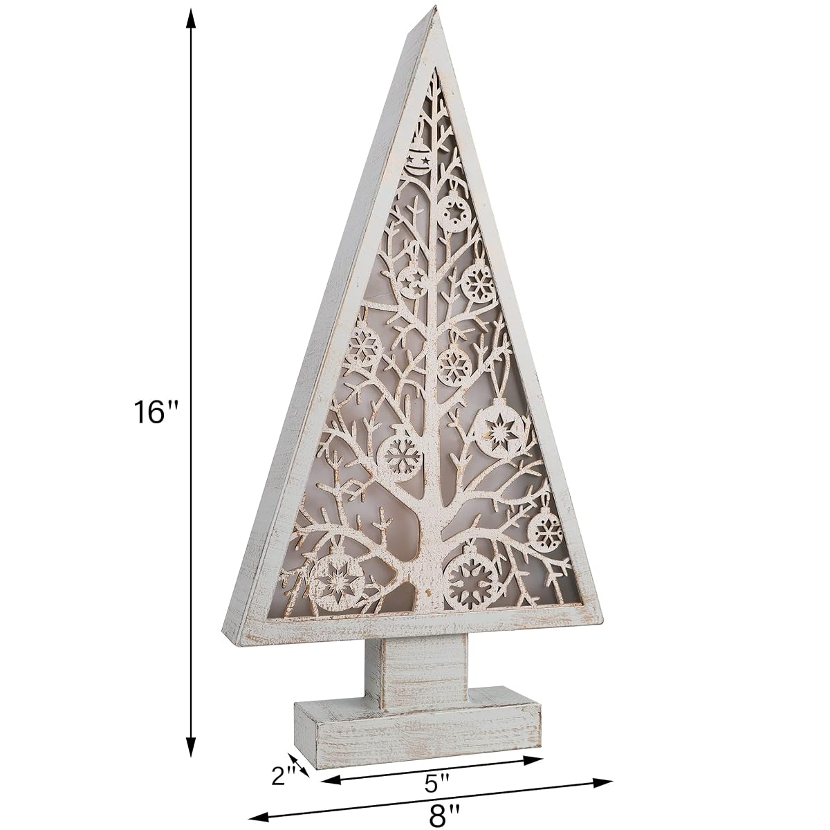 DR.DUDU Christmas Table Decorations, Christmas Tree with Hollow Star Lights Ornament, 16" x 8" Xmas Lighted Metal Tabletop Centerpiece Holiday Decor for Indoor Home Kitchen Room Office - imagem de detalhe 5