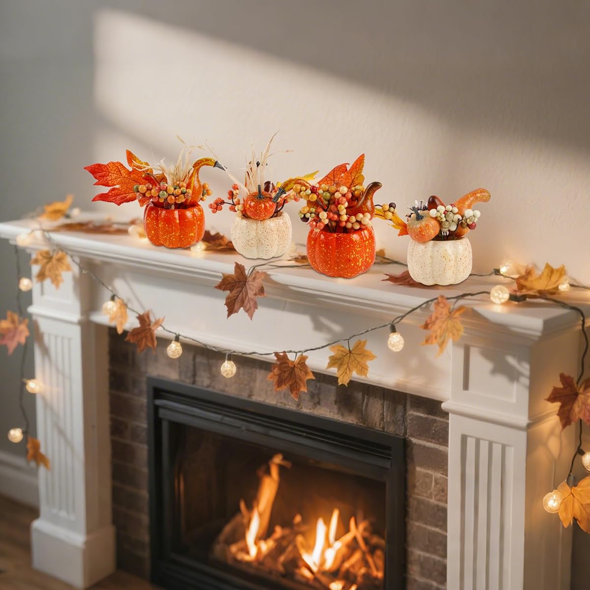 winemana Fall Decorations for Home, Set of 6 Artificial Pumpkin - imagem de detalhe 4