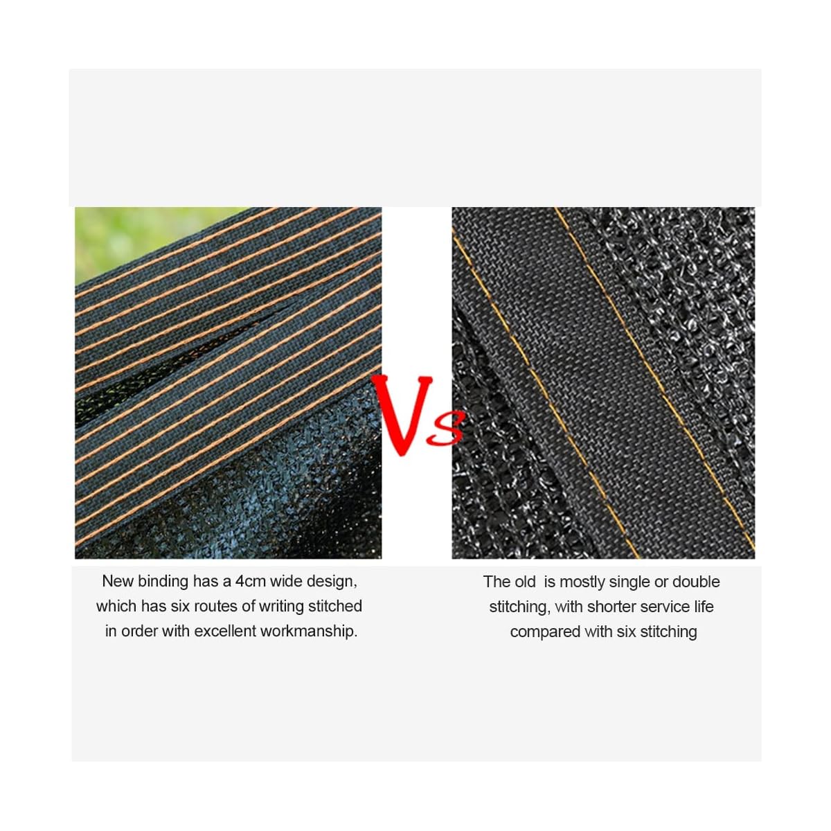 winemana 40% Black Shade Cloth, 20 x 20 FT Durable Mesh Tarp with Grommets, Resistant Garden Sun Shade Netting, Shading Antifreezing for Pergola, Greenhouse, Plants Growing, Chicken Coop - detail image 4