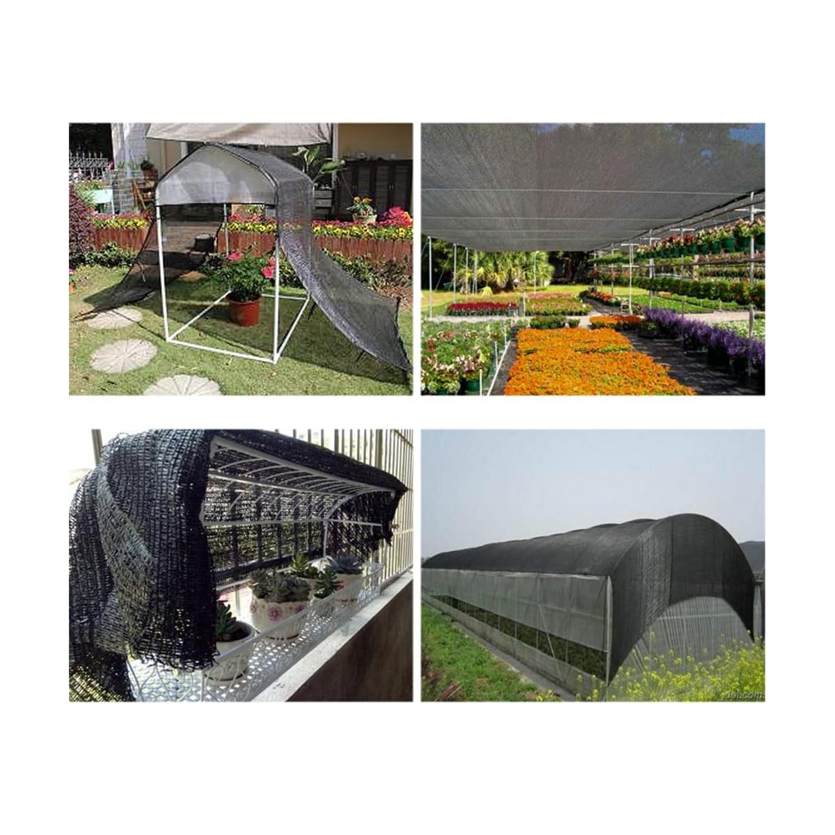 winemana 40% Black Shade Cloth, 20 x 48 FT Durable Mesh Tarp with Grommets, Resistant Garden Sun Shade Netting, Shading Antifreezing for Pergola, Greenhouse, Plants Growing, Chicken Coop - imagem de detalhe 4