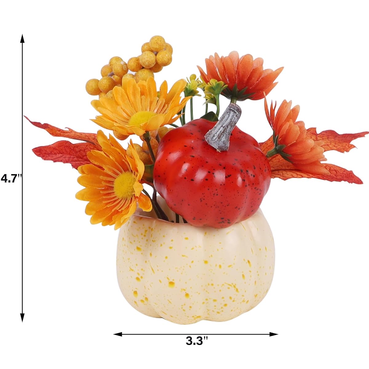 winemana Fall Decorations for Home, Set of 6 Artificial Pumpkins - imagen de detalle 2