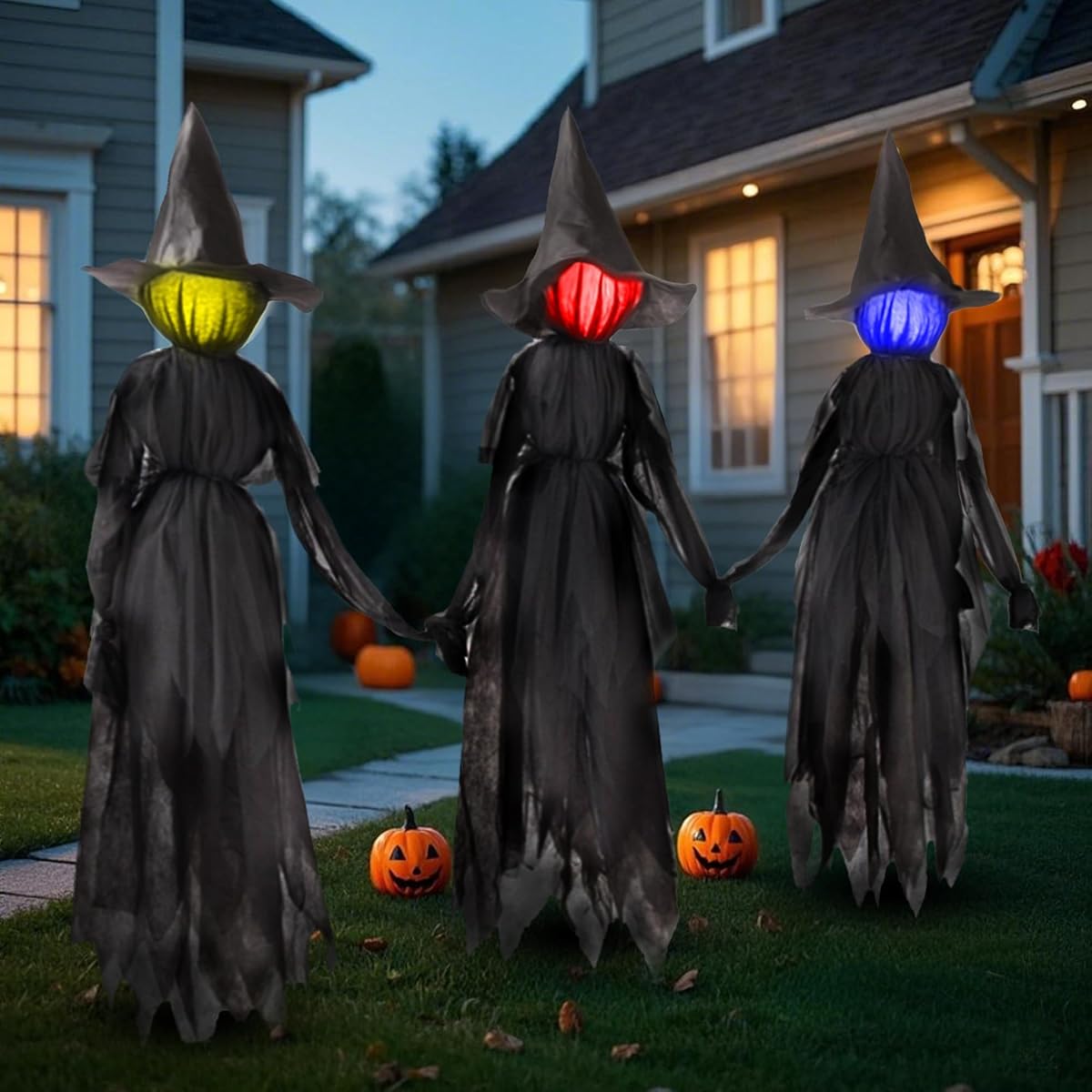 winemana 3 Pack Halloween Witches Outdoor Decorations, 6FT - imagen de detalle 5