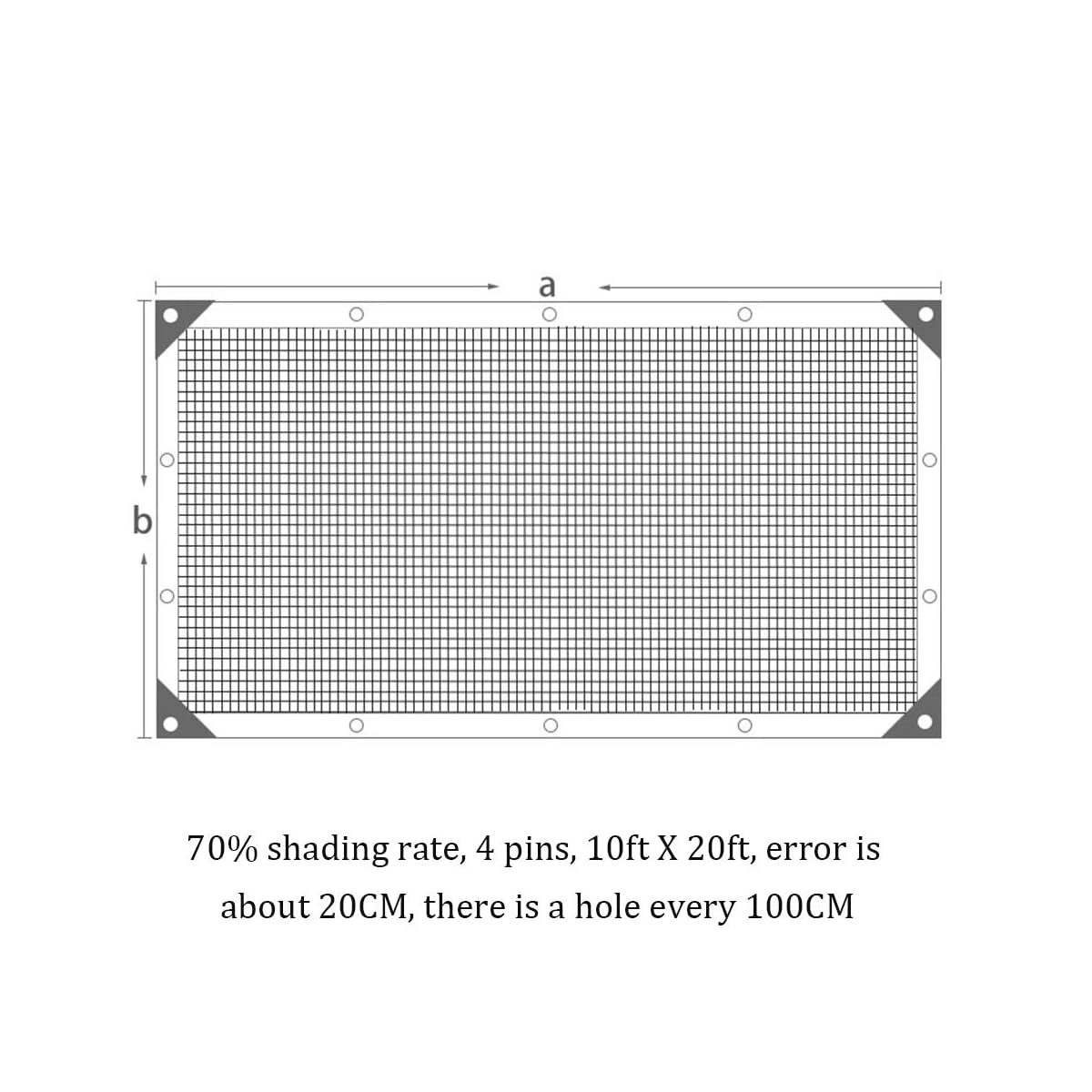 winemana 10x20FT Shade Cloth for Garden Mesh Tarp Pergola Sun Shade - imagen de detalle 1