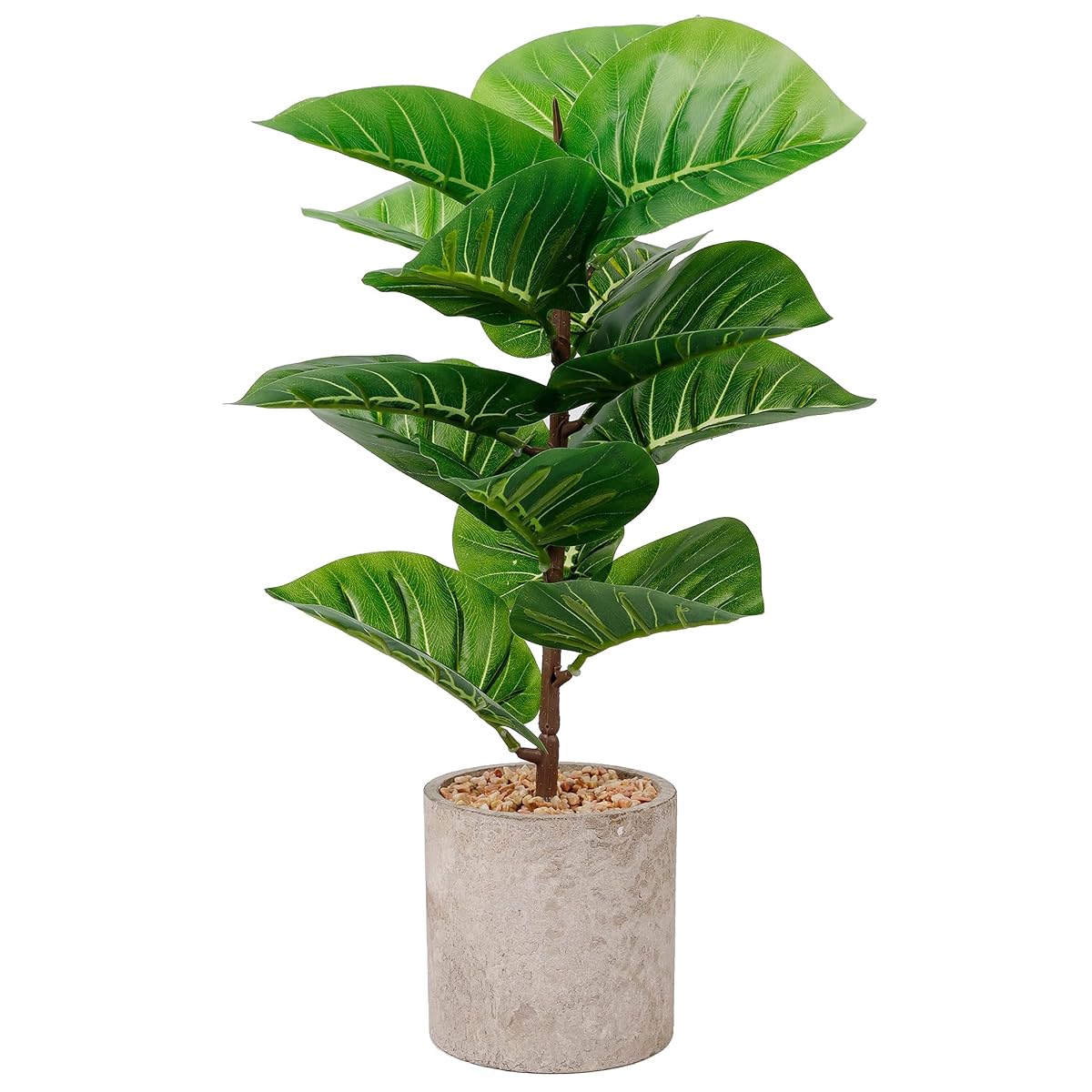 winemana Artificial Palm Plants 17" Large Faux Turtle Leaf in Pots, Fake Tropical Monstera Imitation Greenery for Home Kitchen Party Flowers Arrangement Indoor Decorations - imagem de detalhe 1