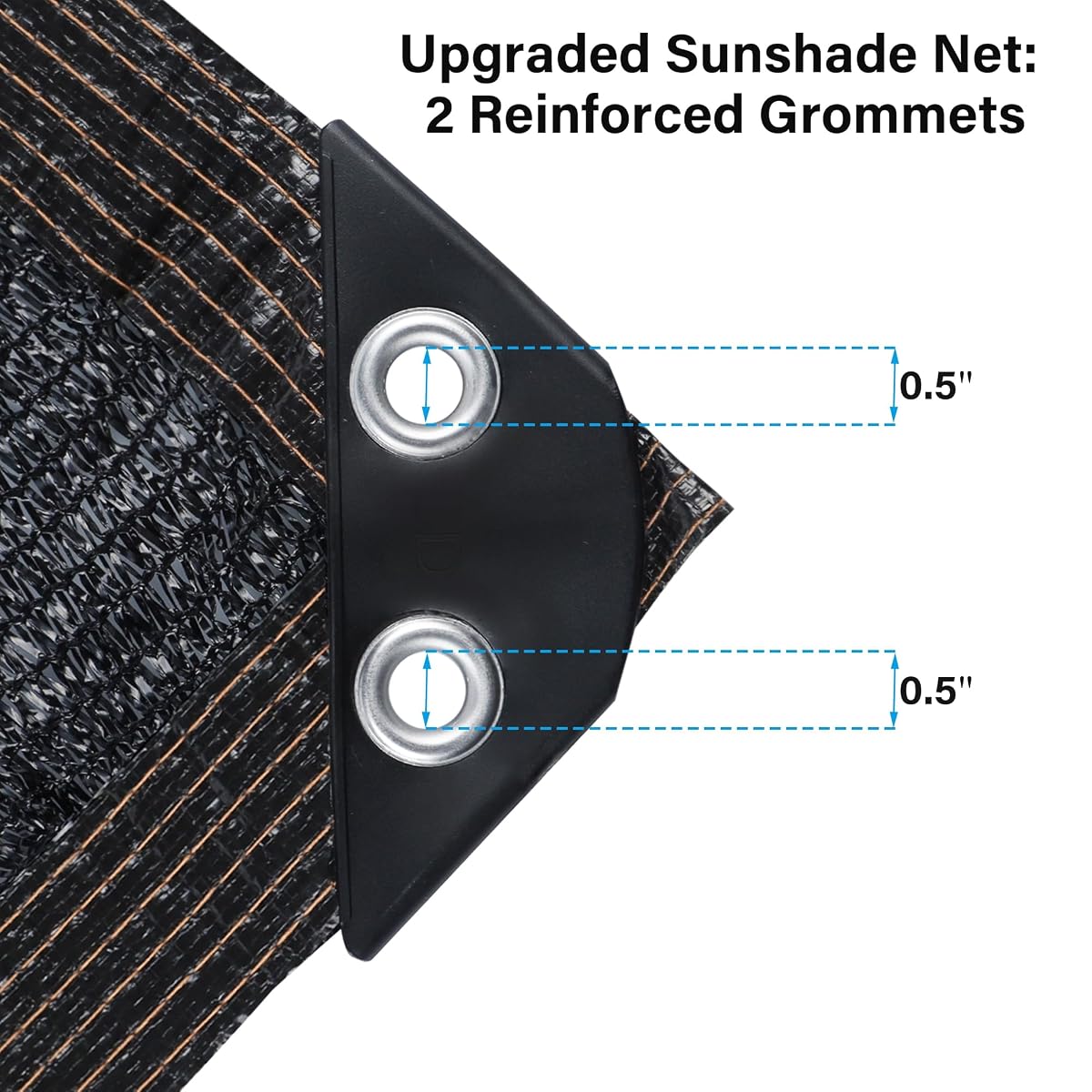 winemana Black Shade Cloth 90%, 5x20 FT Mesh Tarp - Garden Shade for Greenhouse, Patio, Vegetables, Plants Cover and Chicken Coops, Sun Shade Net for Outdoor Protection with Reinforced Grommets - imagem de detalhe 4