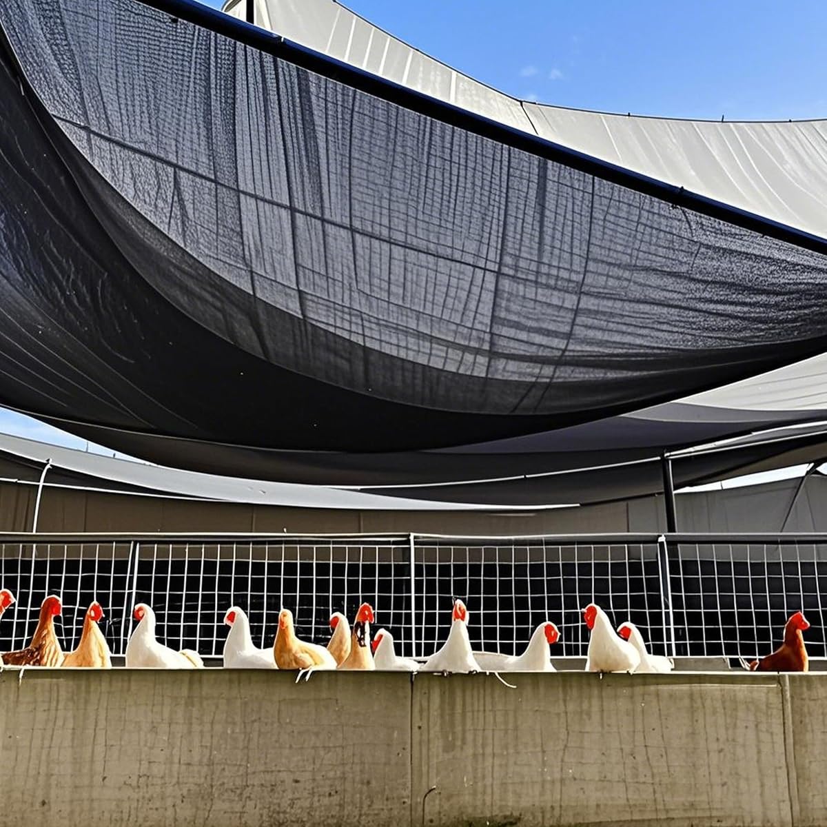 winemana Black Shade Cloth 90%, 30x50 FT Mesh Tarp - Garden Shade for Greenhouse, Patio, Vegetables, Plants Cover and Chicken Coops, Sunshade Net for Outdoor Protection with Reinforced Grommets - 细节图 6