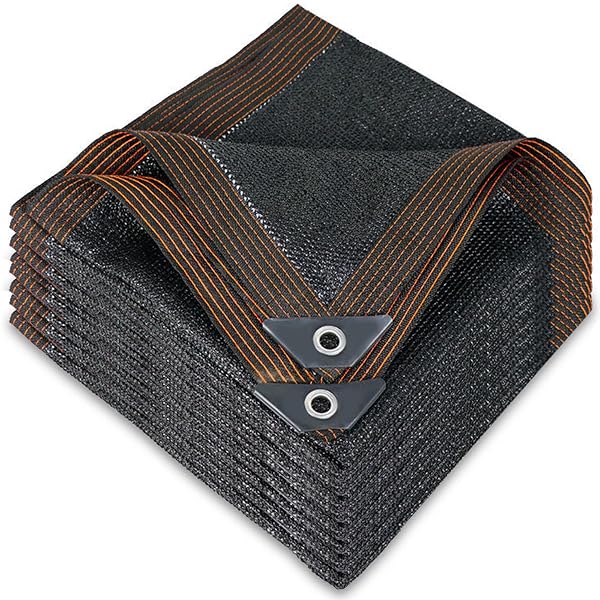 winemana 10x20 FT Garden Shade Cloth Black Mesh Tarp with Grommets