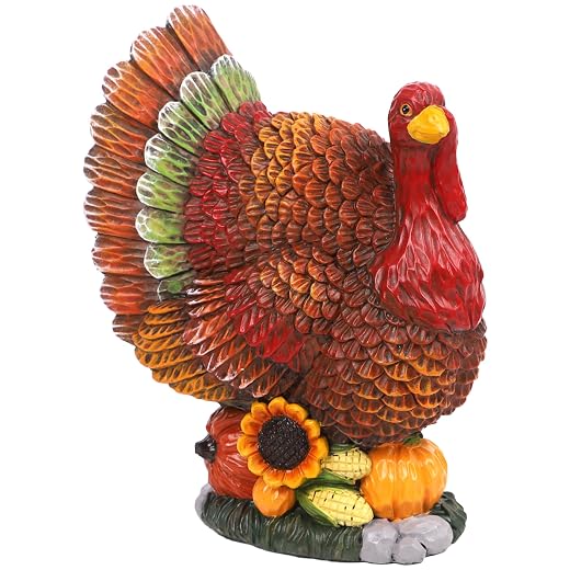 winemana Thanksgiving Turkey Decorations Indoor Resin Figurines Table Decor