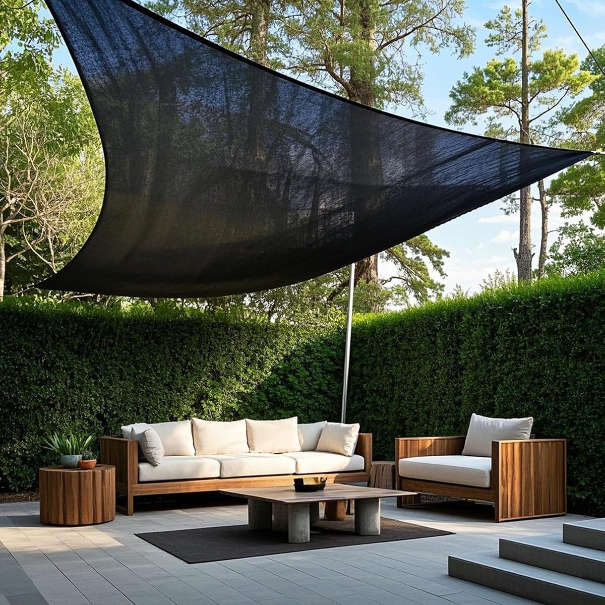 winemana 40% Black Shade Cloth, 3.3 x 10 FT Garden Mesh Tarp for Plants Heat Protection with Grommets, Sunshade Plant Cover for Greenhouse, Barns Kennel, Outdoor Netting Screens for Patio & Porch - imagem de detalhe 3