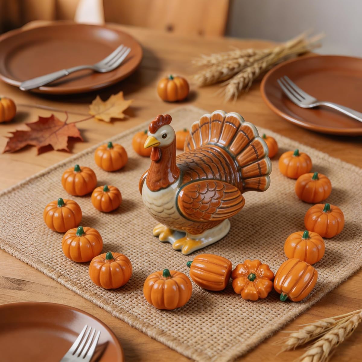 winemana 80Pcs Mini Pumpkins for Crafts, Fall Decorations for Home, Orange - 细节图 4