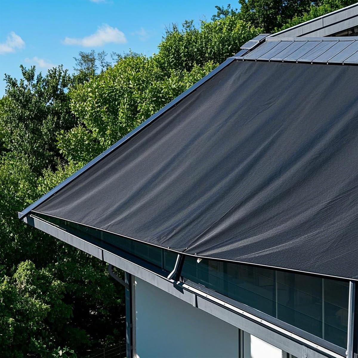 winemana 40% Black Shade Cloth, 3.3 x 10 FT Garden Mesh Tarp for Plants Heat Protection with Grommets, Sunshade Plant Cover for Greenhouse, Barns Kennel, Outdoor Netting Screens for Patio & Porch - imagem de detalhe 5