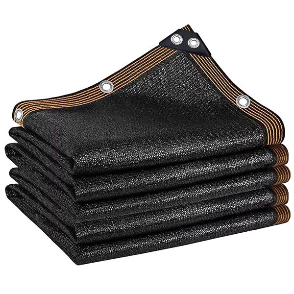 winemana Black Shade Cloth 70%, 6.6x20 FT Mesh Tarp - Garden Shade for Greenhouse, Patio, Vegetables, Plants Cover and Chicken Coops, Sun Shade Net for Outdoor Protection with Reinforced Grommets