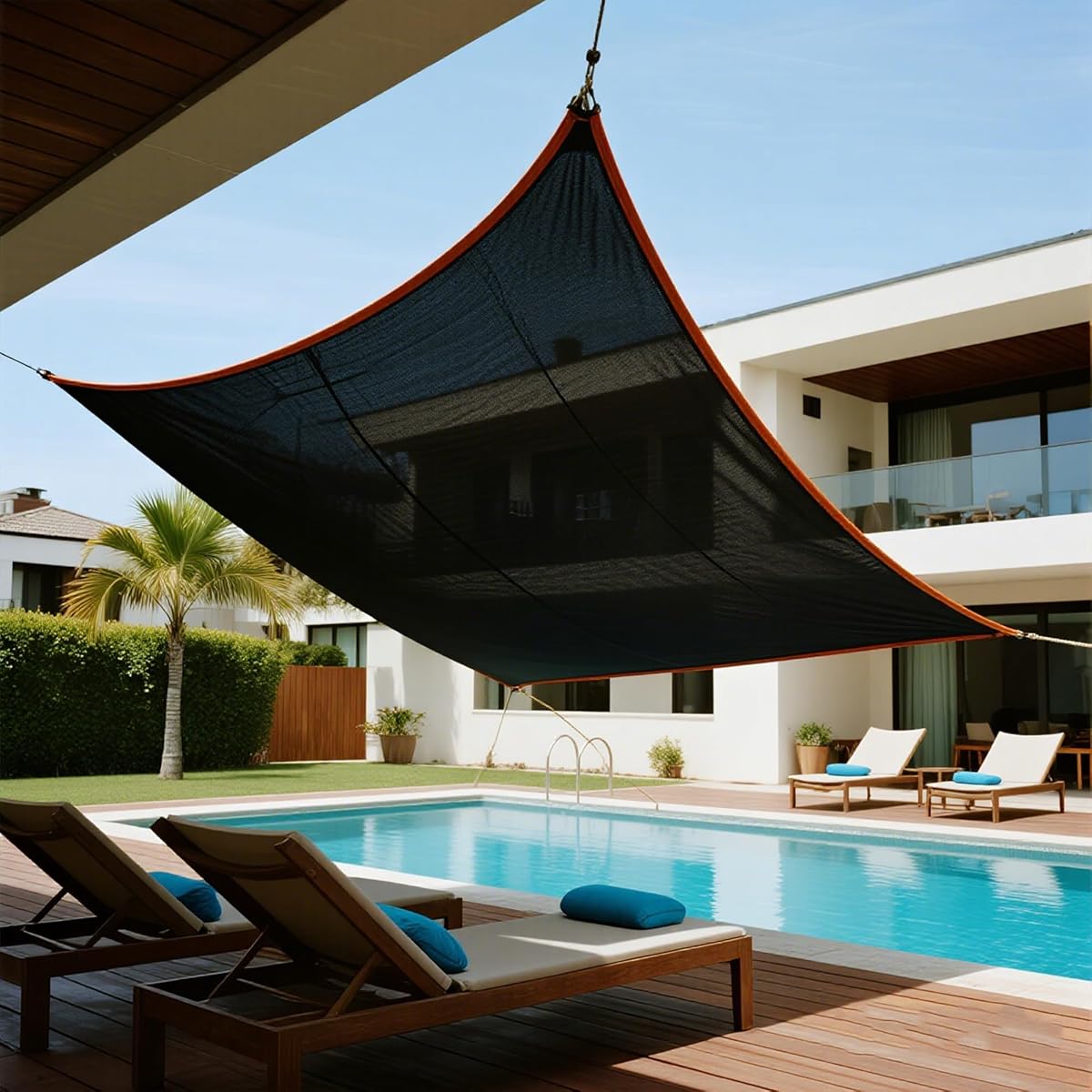 winemana 40% Black Shade Cloth, 20 x 20 FT Durable Mesh Tarp with Grommets, Resistant Garden Sun Shade Netting, Shading Antifreezing for Pergola, Greenhouse, Plants Growing, Chicken Coop - detail image 3