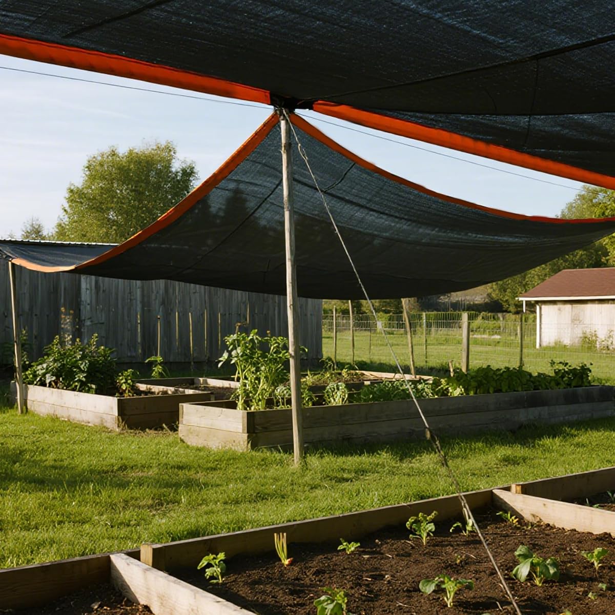 winemana 50% Shade Cloth for Garden-10x20 FT Breathable Mesh Tarp Sun Shade - imagem de detalhe 1