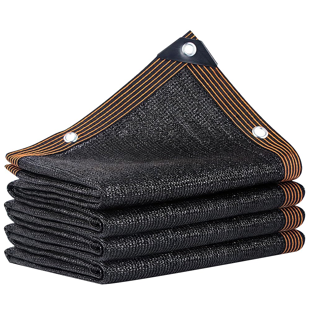 winemana Black Shade Cloth 90%, 4x20 FT Mesh Tarp - Garden Shade for Greenhouse, Patio, Vegetables, Plants Cover and Chicken Coops, Sun Shade Net for Outdoor Protection with Reinforced Grommets