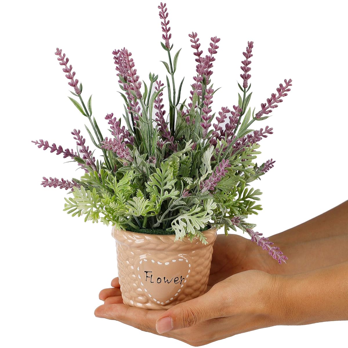 winemana Artificial Lavender Potted Plants, 12 X 3 X 3 in, Faux Flower Modern Farmhouse Decor, Country Decor, Durable for Home, Bathroom, Coffe Table, Lavender Room, Indoor Outdoor - imagem de detalhe 2
