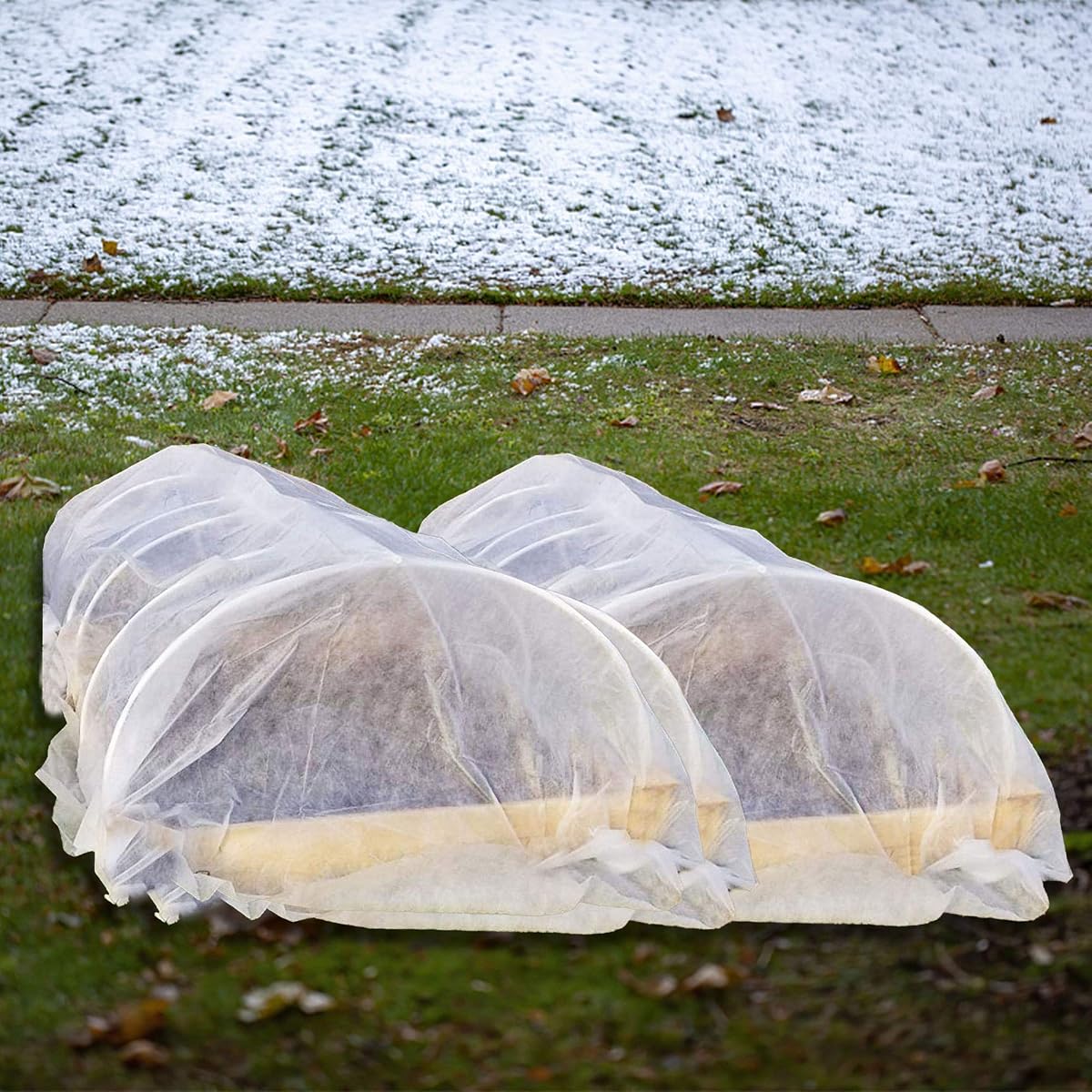 winemana Winter Plant Covers Freeze Protector, 0.9 oz 8 x 30 FT Reusable Frost Blanket Antifreeze Cover Plant Protective Layer for Winter Cold Weather Animals - detail image 4