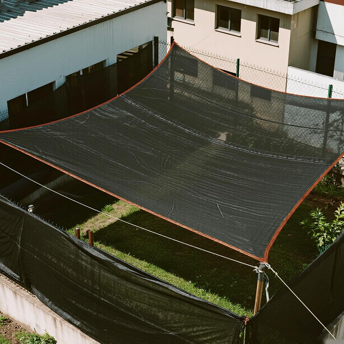 winemana 20x48 FT Black Shade Cloth, 70% UV Resistant Mesh Tarp with Reinforced Grommets, Breathable Sun Shade Net for Garden, Greenhouse, Patio Plants and Animal Coop Cover - imagen de detalle 6