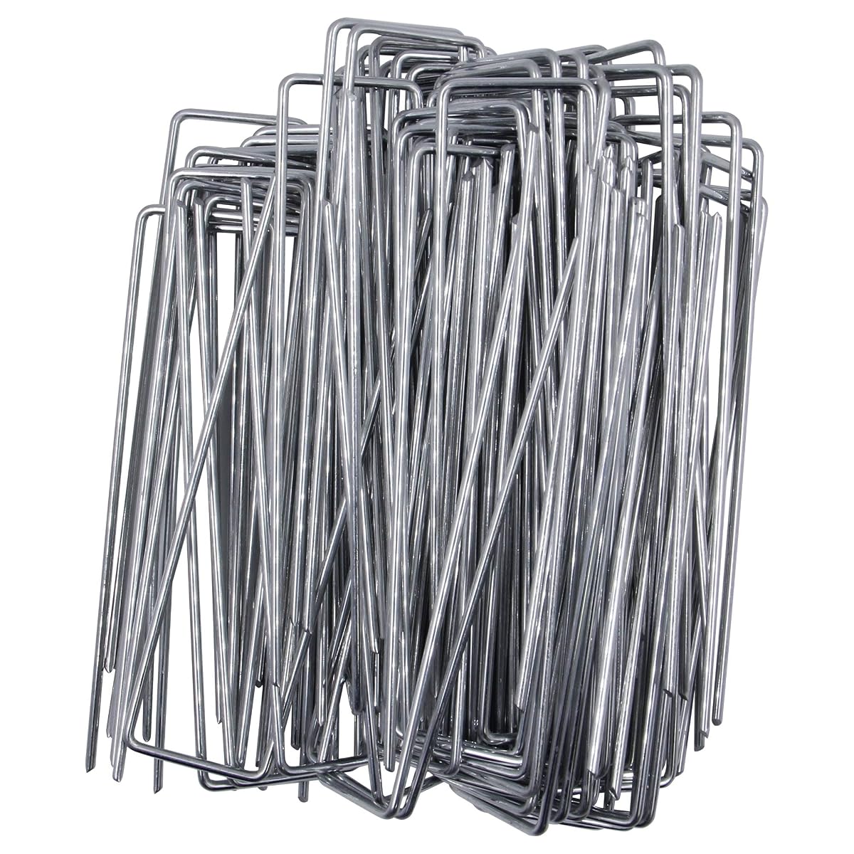 Winemana 100 PCS Garden Landscape Sod Staples, 6 Inches Sturdy Durable Rustproof Landscaping Staples for Weed Barrier Ground Cover Fence and Landscaping - 细节图 1