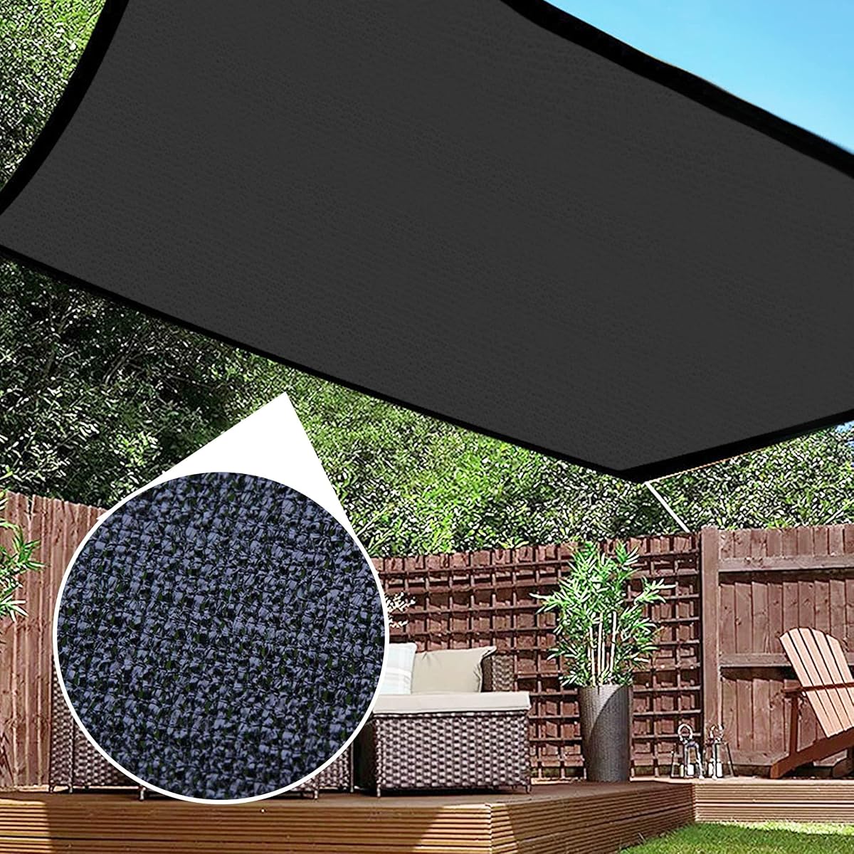 winemana 70% Black Shade Cloth, 20 x 30 FT Durable Mesh Tarp with Grommets, Resistant Garden Sun Shade Netting with Taped Edge for Plant Cover, Greenhouse, Patio, Tomatoes, Chicken Coop, Barn Kennel - imagem de detalhe 6
