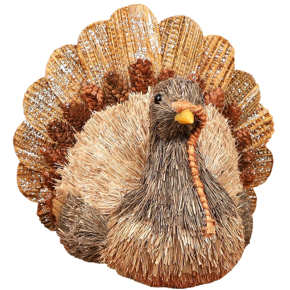 winemana Sisal Turkey Figurine – Thanksgiving Table Decorations Indoor