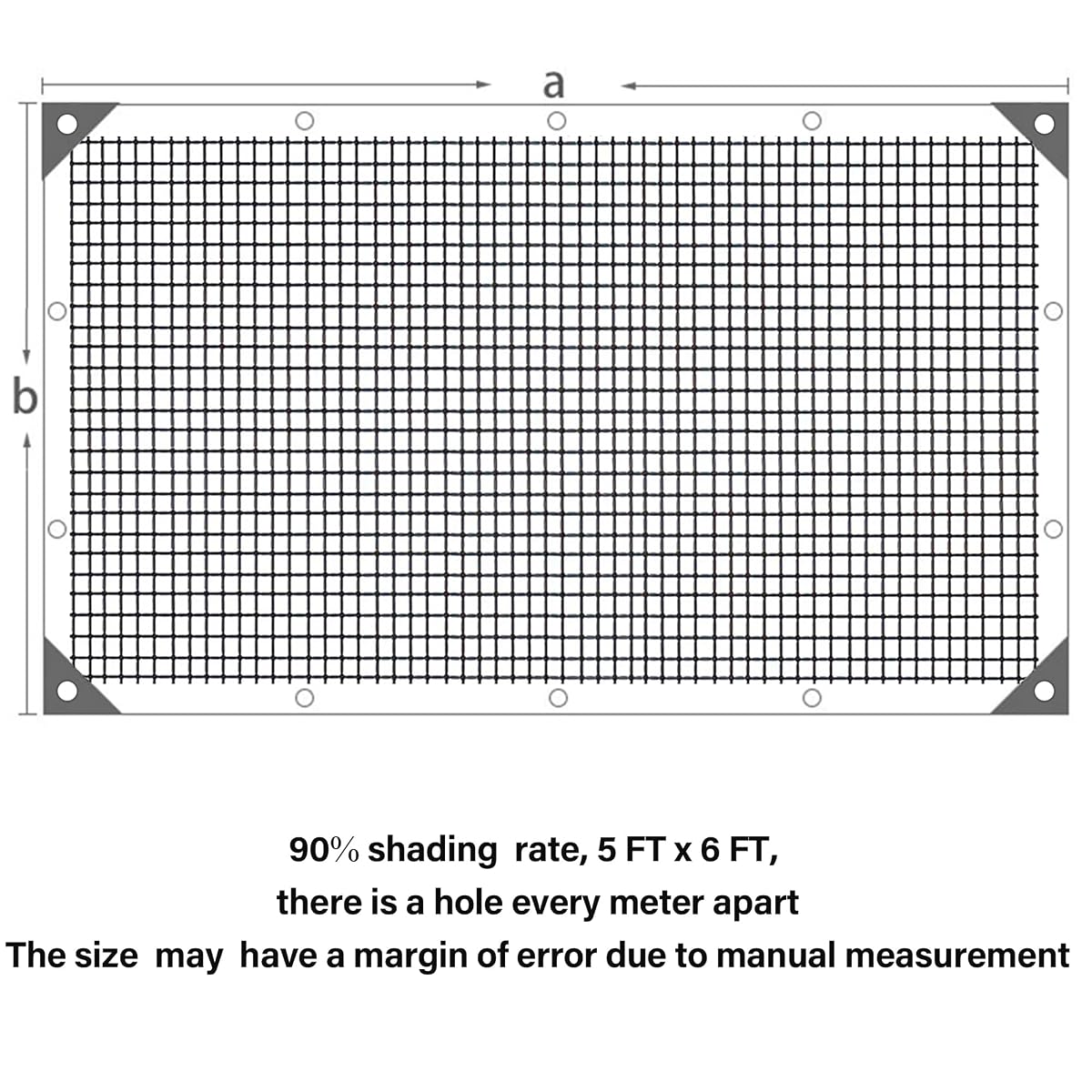 winemana 90% Shade Cloth for Garden- 5x6 FT Breathable Mesh Tarp for Vegetables & Plants, Outdoor Patio Sun Shade with Grommets - Chicken Coop, Dog Kennel Cover - imagem de detalhe 1