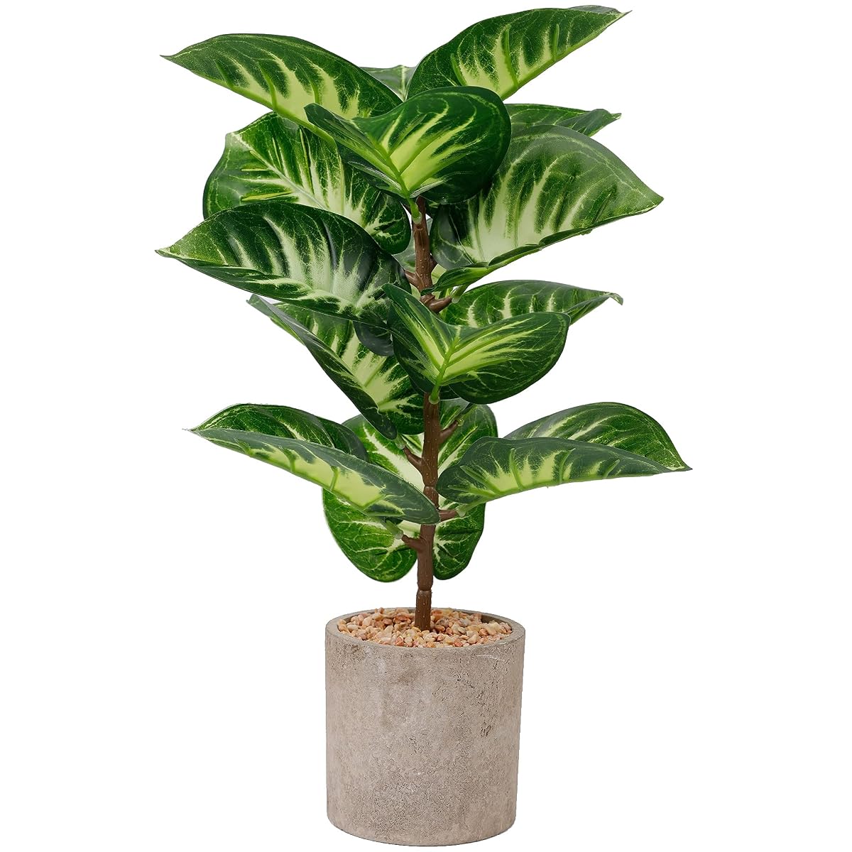 winemana Artificial Palm Plants 17" Large Faux Turtle Leaf in Pots, Fake Tropical Monstera Imitation Greenery for Home Kitchen Party Flowers Arrangement Indoor Decorations - imagem de detalhe 1