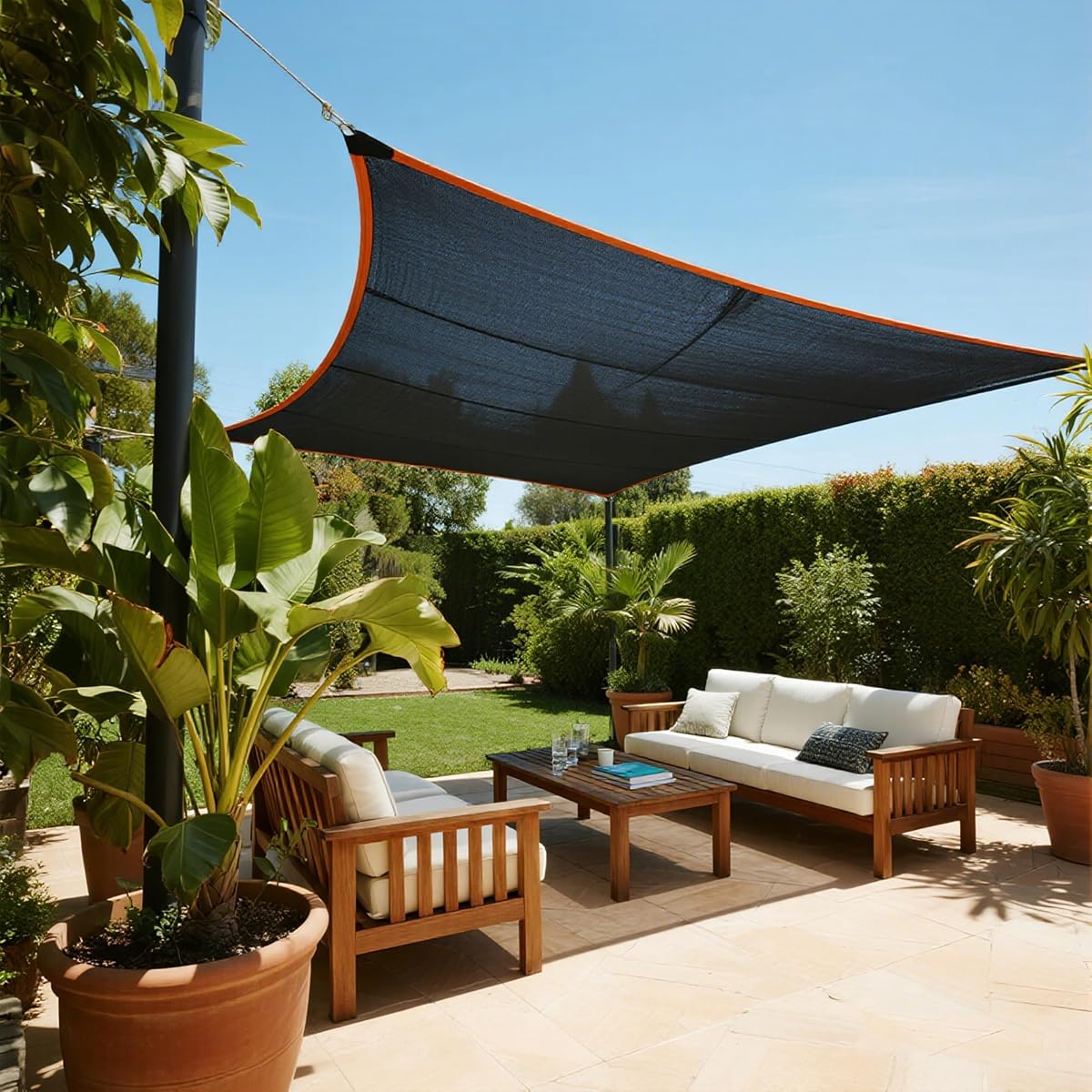 winemana 10x20ft Shade Cloth 90% UV Mesh Tarp Dog Kennel Cover Sun Shade - imagem de detalhe 2
