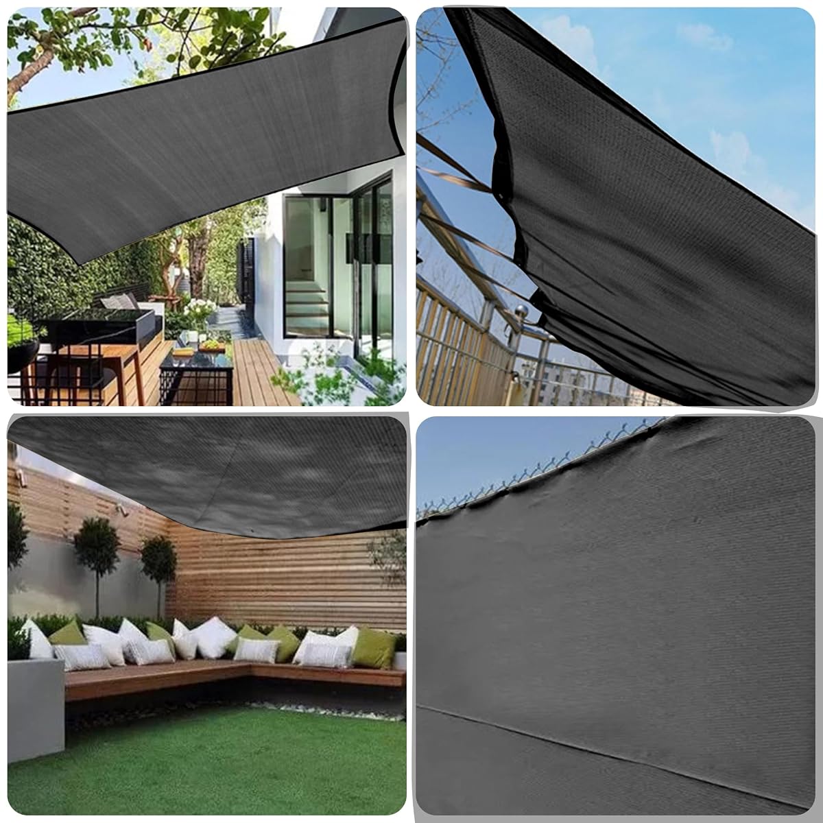 winemana 90% Shade Cloth, Dog Kennel Shade Cover, 20 x 48 FT Sturdy Durable Sunblock Shade Mesh Tarp with Grommets for Patio Plants Greenhouse Chicken Coop Porch - imagem de detalhe 6
