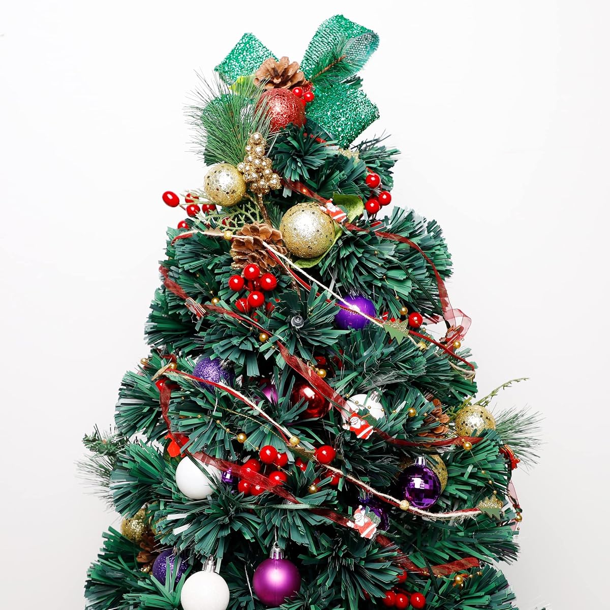 winemana 3 Pack 16.4 Ft Christmas Beads Ribbon, Christmas Tree Trim Rope with Santa Claus Snowman, Xmas Decorations for Garland, Wreath, Gift Wrapping, DIY Crafts Ornaments, Wedding Party Decor - imagen de detalle 6