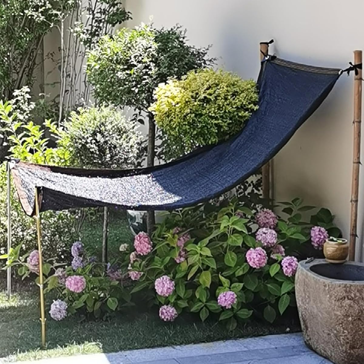winemana 40% Black Shade Cloth, 3.3 x 6.6 FT Durable Mesh Tarp with Grommets, Resistant Garden Sun Shade Netting, Shading Antifreezing for Pergola, Greenhouse, Plants Growing, Chicken Coop - imagem de detalhe 6
