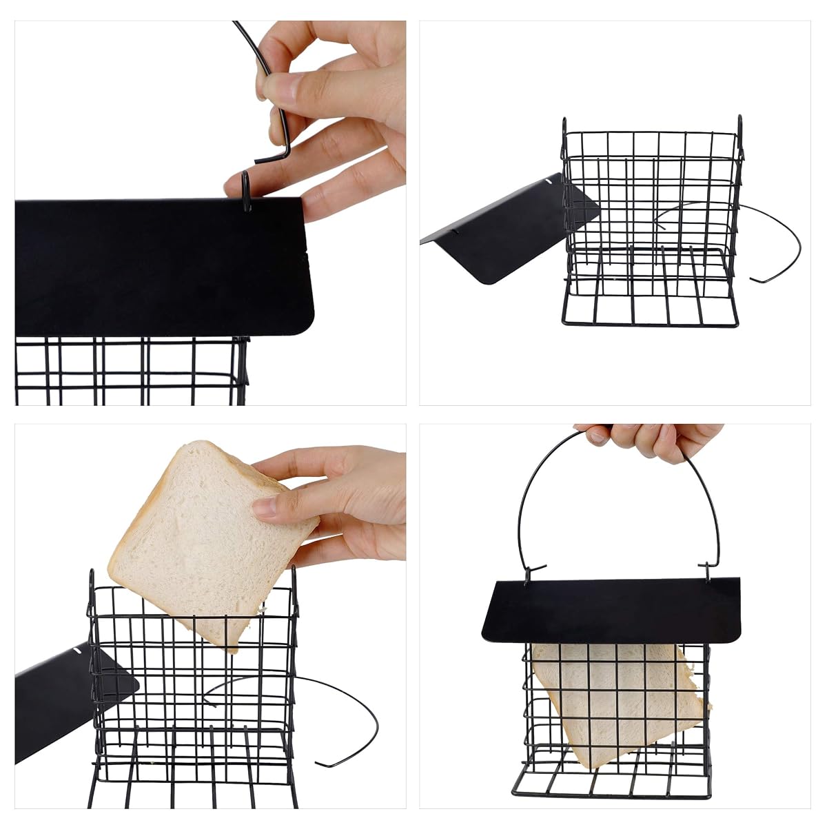 winemana Suet Feeder for Outside Hanging, Metal Suet Cake Holder Squirrel Proof, Weatherproof Bird Feeders for Wild Birds Woodpecker, Single Suet Cage for Outdoor Garden - imagem de detalhe 1