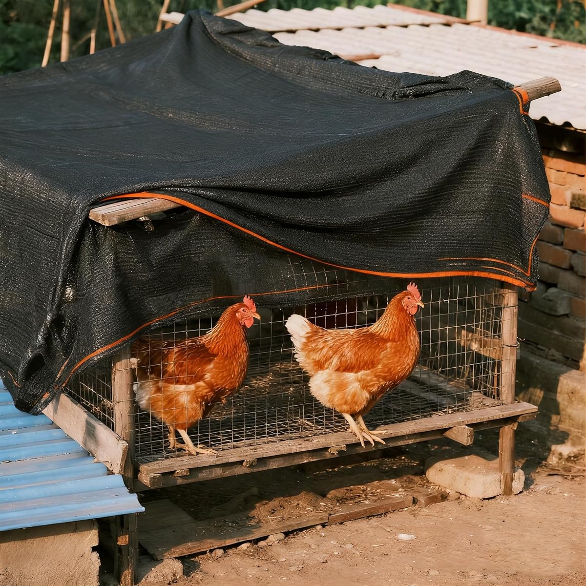 winemana 90% Shade Cloth for Garden- 4x12 FT Breathable Mesh Tarp for Vegetables & Plants, Outdoor Patio Sun Shade with Grommets - Chicken Coop, Dog Kennel Cover - imagem de detalhe 6