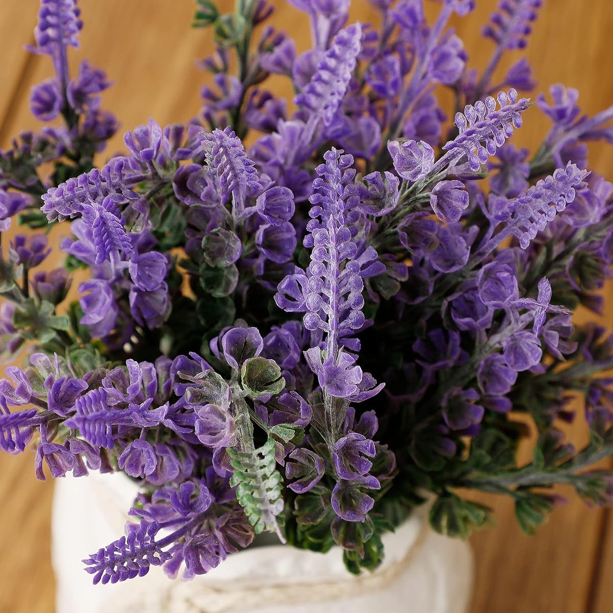 winemana Artificial Lavender Plant in Pot, 7.8" x 4" x 4" Purple Fake Flowers Table Décor for Bedroom Office Home Rustic Indoor Decoration (Light Purple) - imagem de detalhe 3